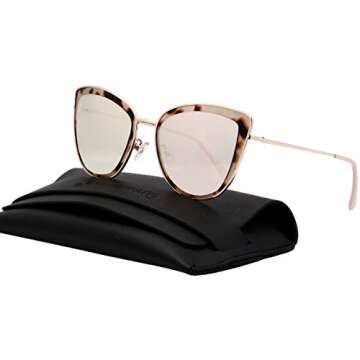 Oversized Leopard Print Cateye Sunglasses for Women
