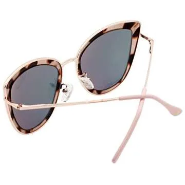 Oversized Leopard Print Cateye Sunglasses for Women