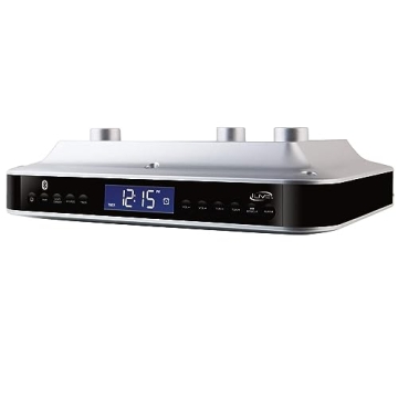 iLive Under The Counter Wireless Stereo Bluetooth Speaker - Compact Design, LED Light, FM Radio, Clo...