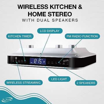iLive Bluetooth Speaker with LED Light for Kitchen