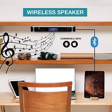 iLive Bluetooth Speaker with LED Light for Kitchen