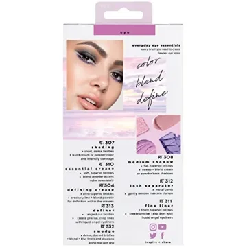 Real Techniques Vegan Eye Makeup Brush Set 8-Piece