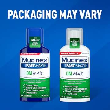 Mucinex DM Max Liquid Cough & Cold Medicine for Adults, Cold and Flu Relief, Guaifenesin & Dextromet...