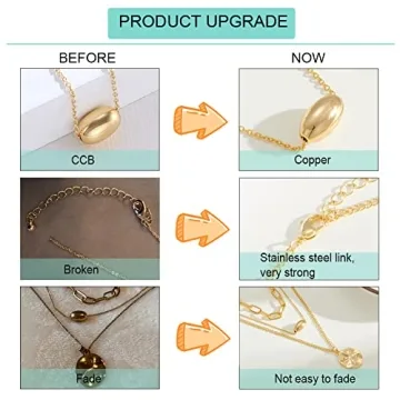 Shop FAMARINE Gold Plated Layered Necklaces Set - 3 Elegant Pieces