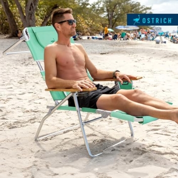 Ostrich Deluxe Reclining Lounge Chair for Beach Enjoyment