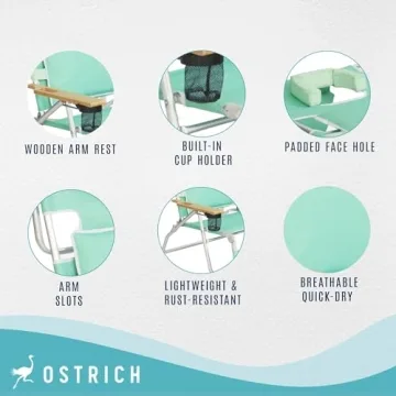 Ostrich Deluxe Reclining Lounge Chair for Beach Enjoyment