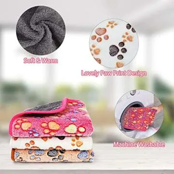 YUEPET Waterproof Guinea Pig Blankets Washable 3 Pack Small Animal Fleece Cage Liners Pet Soft Sleep Mat Pad Cover Warm Flannel Throw for Hamster Guinea Pig Rabbit Chinchilla Hedgehog Ferret 23"×16"