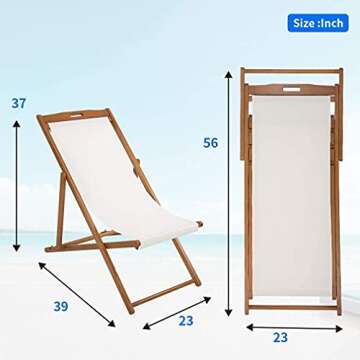 Beach Sling Chair Set for Outdoor Relaxation and Comfort