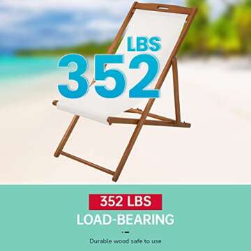 Beach Sling Chair Set for Outdoor Relaxation and Comfort