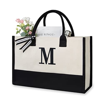 Personalized Initial Canvas Tote Bag for All Occasions
