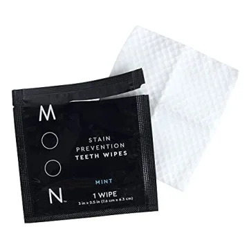 Moon Stain Prevention Teeth Wipes | Whitening + Cleansing Oral Care Wipes - 10 Wipes Per Pack