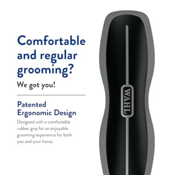 Wahl Professional Animal Equine Grooming Stiff Body Horse Brush, Black (#858705)