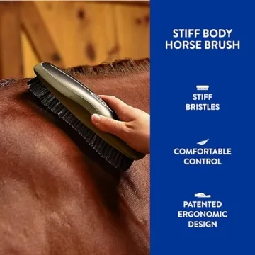 Wahl Professional Animal Equine Grooming Stiff Body Horse Brush, Black (#858705)