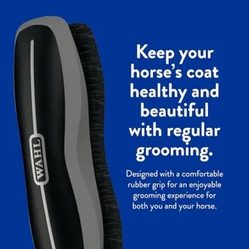 Wahl Professional Animal Equine Grooming Stiff Body Horse Brush, Black (#858705)