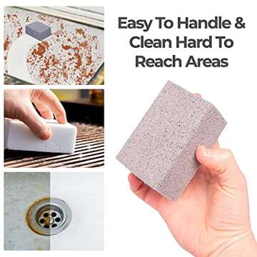 Homeflowz Grill Brick 4 Pack for Easy BBQ Cleaning