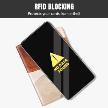 Rimilak Passport Holder, RFID Blocking Passport Cover Wallet Travel Essentials, Leather Travel Air Ticket Documents Organizer Protector for Women and Men, Abstract Art