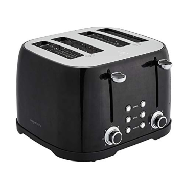 Affordable Amazon Basics 4-Slice Toaster with 6 Settings