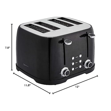 Affordable Amazon Basics 4-Slice Toaster with 6 Settings