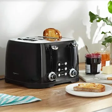 Affordable Amazon Basics 4-Slice Toaster with 6 Settings