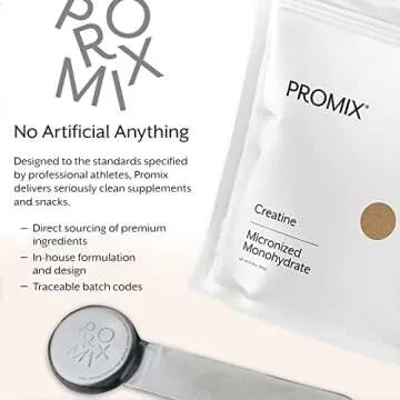 Promix Creatine Monohydrate Powder, 5g of Micronized Creatine Supplement per Serving, Supports Muscle Growth & Recovery, Keto Friendly, Unflavored - 30 Servings
