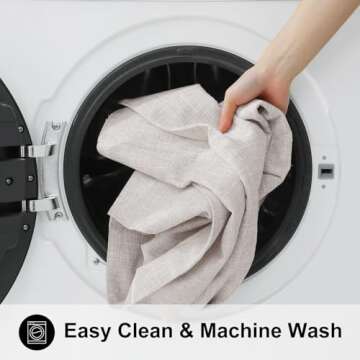 homing Neutral Beige Cloth Placemats Set of 6 – Cotton Linen Blend Washable Farmhouse Dining Table Mats for Indoors & Outdoors, Easy to Clean, 13 x 19 Inch