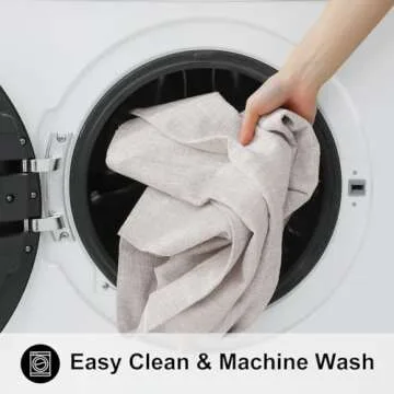 homing Neutral Beige Cloth Placemats Set of 6 – Cotton Linen Blend Washable Farmhouse Dining Table Mats for Indoors & Outdoors, Easy to Clean, 13 x 19 Inch