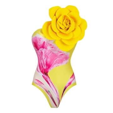 One Piece Swimsuit for Women with Cover Ups Sexy Vintage 50s Bathing Suits Push Up Tummy Control Swi...