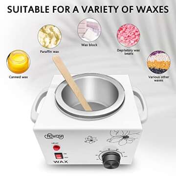 Single Wax Warmer Professional Electric Wax Heater Machine for Hair Removal, Large Wax Pot Paraffin ...