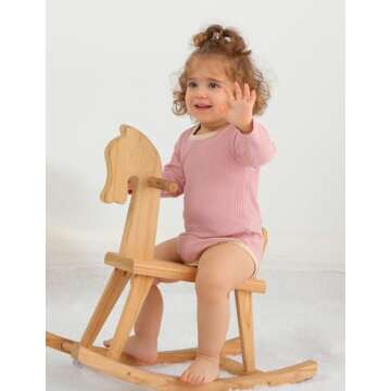 Jimonda Baby Bodysuit - 100% Organic Cotton Long Sleeve Romper for Infants