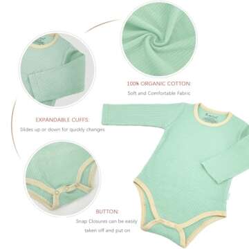 Jimonda Baby Bodysuit - Organic Cotton Long Sleeve Romper