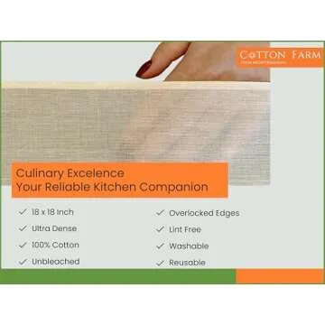Cotton Farm Pre-Cut Cheese Cloths for Straining Cooking