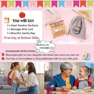 Mommy and Me First Day of School Necklace