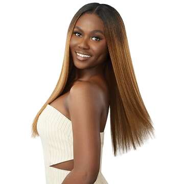 Outre 18" Natural Yaki Clip-In Hair Extensions - 9pcs