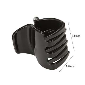 Yishenyishi 10 Pack Black Jaw Clips For Thick Hair, Non-slip Hair Claw Clip for Women and Girls