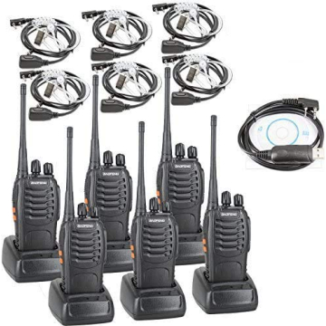 BaoFeng BF-888S Two Way Radio Pack of 6 with Headset Earpiece