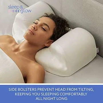 SLEEP & GLOW Aula Beauty Pillow Anti Wrinkle & Anti Aging Back Sleeping Cervical Pillow with Memory Foam for Healthy Sleep on Back and Face Skin Care
