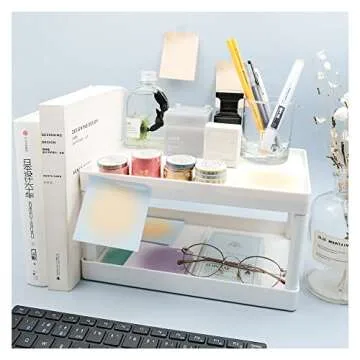 Elegant Desktop Storage Rack Organizer for Home or Office