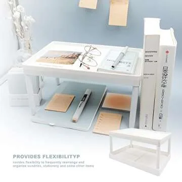 Elegant Desktop Storage Rack Organizer for Home or Office