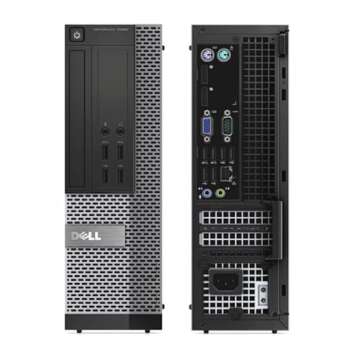 Dell Optiplex 7020 SFF Desktop Computer, 24" FHD Monitor and RGB Speakers PC Set, Core i5, 16GB RAM, 256GB SSD, BT WiFi, Mouse & Keyboard, Windows 10 Pro (Renewed)