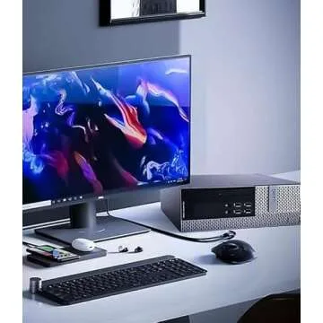 Dell Optiplex 7020 SFF Desktop Computer, 24" FHD Monitor and RGB Speakers PC Set, Core i5, 16GB RAM, 256GB SSD, BT WiFi, Mouse & Keyboard, Windows 10 Pro (Renewed)