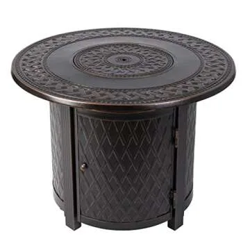 Fire Sense 62988 Wagner 37,000 BTU Aluminum Fire Pit Table