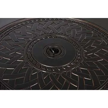 Fire Sense 62988 Wagner 37,000 BTU Aluminum Fire Pit Table