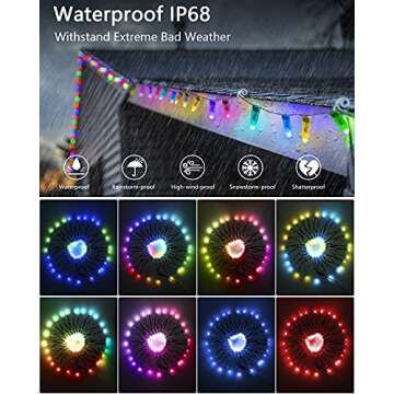 ALITOVE RGB LED Pixels - 12mm Diffused Full Color LED Module for Outdoor Advertising Signs - 500pcs - IP68 Waterproof - Black Wire - DC 5V