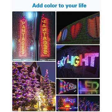 ALITOVE RGB LED Pixels - 12mm Diffused Full Color LED Module for Outdoor Advertising Signs - 500pcs - IP68 Waterproof - Black Wire - DC 5V