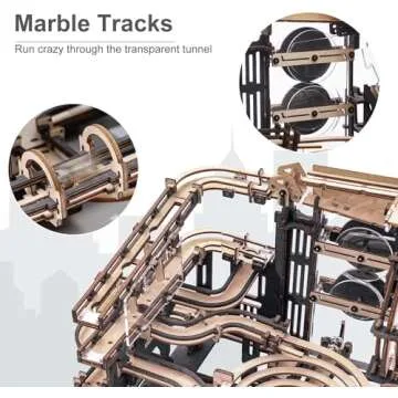 ROKR 3D Wooden Puzzle - Creative Marble Run Building Kit