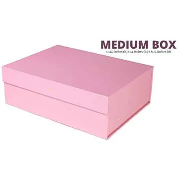 Kate Spade New York Decorative Storage Boxes with Lids, 3 Pack Sturdy Organizer Storage Bins, Includes Small Medium Large Pink Nesting Boxes with Magnetic Closure, Falling Flower