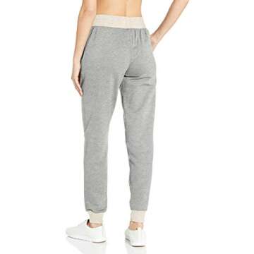 Champion Women's Powerblend Jogger, Oxford Grey Heather/Oatmeal-C Applique, Small