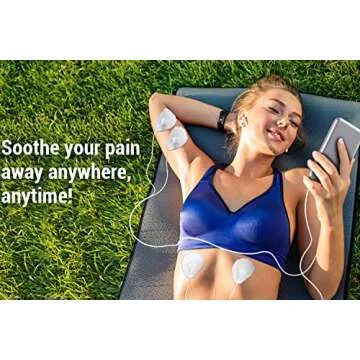 Touchscreen Independent Dual Channel TENS EMS Unit, Ohuhu 12 Modes AS8015 Tens Unit Muscle Stimulator Massager for Pain Relief Therapy Electronic Massager with 12 Pads