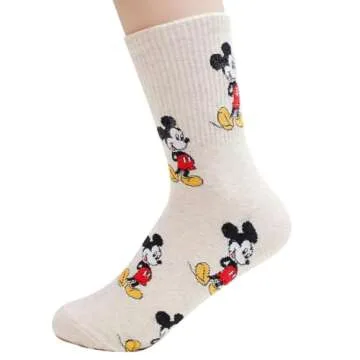 Socksense Cartoon Character Series Women's Original Crew Socks (Mi Pattern_4pairs)