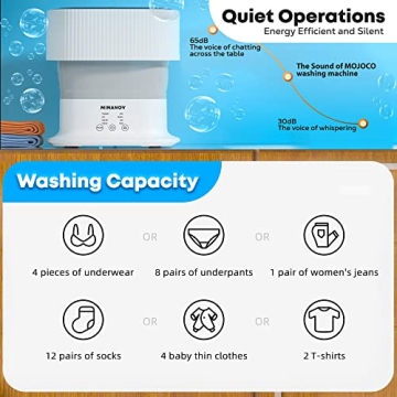 MINANOV Mini Portable Washing Machine for Easy Laundry